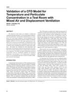 4606 — Validation of a CFD Model for Temperature and Particulate Concentration in a Test Room with Mixed Air and Displacement Ventilation