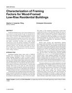 4609 (RP-904) — Characterization of Framing Factors for Wood-Framed Low-Rise Residential Buildings