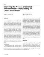 4619 — Improving the Process of Certified and Witnessed Factory Testing for Chiller Procurement