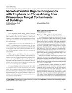 4621 (RP-1072) — Microbial Volatile Organic Compounds with Emphasis on Those Arising from Filamentous Fungal Contaminants of Buildings