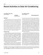 4624 — Recent Activities on Solar Air Conditioning