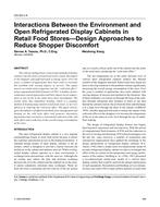 CH-03-01-4 — Interactions Between the Environment and Open Refrigerated Display Cabinets in Retail Food StoresÃ¢Â€Â”Design Approaches to Reduce Shopper Discomfort