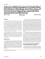 CH-03-03-2 — A Review of Methodologies for Potable Water Disinfection in Buildings and a Discussion of Current Issues Regarding Legionella Risk Assessment and Monitoring