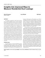 CH-03-07-2 (RP-1164) — Insights Into Improved Ways to Measure Residential Duct Leakage