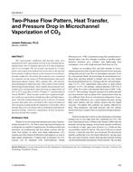 CH-03-08-1 — Two-Phase Flow Pattern, Heat Transfer, and Pressure Drop in Microchannel Vaporization of CO2