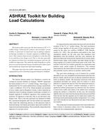 CH-03-09-4 (RP-987) — ASHRAE Toolkit for Building Load Calculations