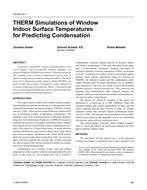 CH-03-10-1 — THERM Simulations of Window Indoor Surface Temperatures for Predicting Condensation