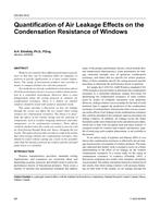 CH-03-10-2 — Quantification of Air Leakage Effects on the Condensation Resistance of Windows