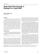 CH-03-10-3 — Solar Heat Gain through a Skylight in a Light Well