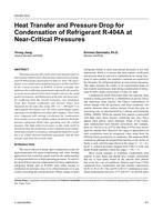 CH-03-13-2 — Heat Transfer and Pressure Drop for Condensation of Refrigerant R-404A at Near-Critical Pressures