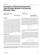 CH-03-13-3 — Evaluation of Existing Evaporative Heat-Transfer Models in Horizontal Microfin Tubes