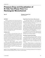 CH-03-13-4 — Pressure Drop and Visualization of R-134a Two-Phase Flow in a Rectangular Microchannel