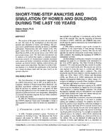 CH-95-09-3 — Short-Time-Step Analysis and Simulation of Homes and Buildings During the Last 100 Years