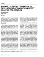 CH-95-09-4 — ASHRAE Technical Committee 4.7 Development of Simplified Energy Analysis Procedures