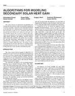 3883 — Algorithms for Modeling Secondary Solar Heat Gain