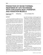 3884 — Prediction of Room Thermal Response by CFD Technique with Conjugate Heat Transfer and Radiation Models