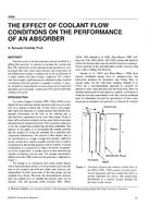 3886 — The Effect of Coolant Flow Conditions on the Performance of an Absorber