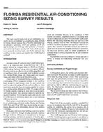 3893 — Florida Residential Air Conditioning Sizing Survey Results