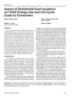 AT-96-13-4 — Impact of Residential Duct Insulation on HVAC Energy Use and Life-Cycle Costs to Consumers