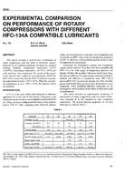 3908 — Experimental Comparison on Performance of Rotary Compressors with Different HFC-134a Compatible Lubricants