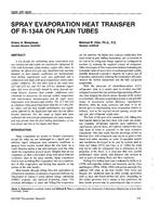 3800 (RP-668) — Spray Evaporation Heat Transfer of R-134a on Plain Tubes