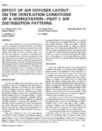 3703 — Effect of Air Diffuser Layout on the Ventilation Conditions of a Workstation – Part 1: Air Distribution Patterns