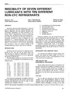 3802 — Miscibility of Seven Different Lubricants with Ten Different Non-CFC Refrigerants