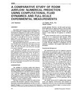 3705 — A Comparative Study of Room Airflow: Numerical Prediction Using Computational Fluid Dynamics and Full-Scale Experimental Measurements