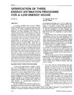 3717 — Verification of Three Energy Estimation Programs for a Low-Energy House