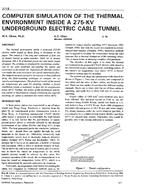 3718 — Computer Simulation of the Thermal Environment Inside a 275-kV Underground Electric Cable Tunnel