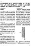 3719 — Comparison of Methods of Modeling the Air-Side Heat and Mass Transfer in Chilled-Water Cooling Coils