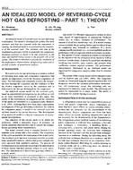 3722 — An Idealized Model of Reversed-Cycle Hot Gas Defrosting – Part 1: Theory