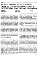 3723 — An Idealized Model of Reversed Cycle Hot Gas Defrosting – part 2: Experimental Analysis and Validation