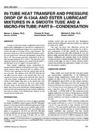 3810 (RP-630) — In-Tube Heat Transfer and Pressure Drop of R-134a and Ester Lubricant Mixtures in a Smooth Tube and a Micro-Fin Tube – Part 2: Condensation