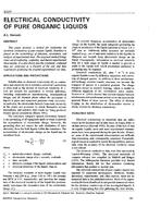 3727 — Electrical Conductivity of Pure Organic Liquids