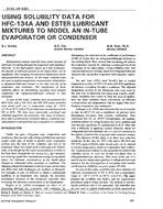 3730 (RP-630) — Using Solubility Data for HFC-134a and Ester Lubricant Mixtures to Model an In-Tube Evaporator or Condenser