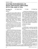 3732 — System Performance of Near Azeotropic Mixtures of R-134a and R-152a