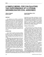 3814 — A Simple Model for Calculating the Performance of a Lithium-Bromide/Water Coil Absorber