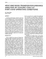 3741 — Heat and Mass Transfer Performance Analysis of Cooling Coils at Part-Load Operating Conditions