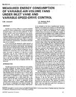 BA-92-03-4 — Measured Energy Consumption of Variable-Air-Volume Fans Under Inlet Vane and Variable-Speed-Drive Control