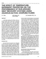 3594 — The Effect of Temperature-Dependent Properties on the Performance of Run-Around Heat Recovery Systems Using Aqueous-Glycol Coupling Fluids