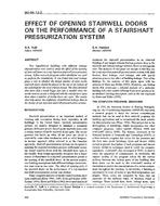 NO-94-12-2 — Effect of Opening Stairwell Doors on the Performance of a Stairshaft Pressurization System