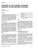 NO-94-13-1 — Control of Multizone Hydronic Radiant Floor Heating Systems