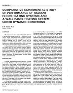 NO-94-13-2 — Comparative Experimental Study of Performance of Radiant Floor-Heating Systems and a Wall Panel Heating System Under Dynamic Conditions