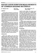 BA-92-06-1 — Water Vapor Sorption Measurements of Common Building Materials