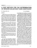 NO-94-14-1 — A Test Method for the Determination of Window Solar Heat Gain Coefficient