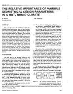 AN-92-01-1 — The Relative Importance of Various Geometrical Design Parameters in a Hot, Humid Climate