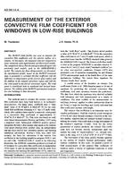 NO-94-14-4 — Measurement of the Exterior Convective Film Coefficient for Windows in Low-Rise Buildings