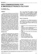 BA-92-08-3 — DCS Commissioning for Microelectronics Factory