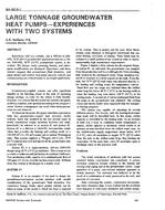 BA-92-09-1 — Large Tonnage Groundwater Heat Pumps – Experiences with Two Systems